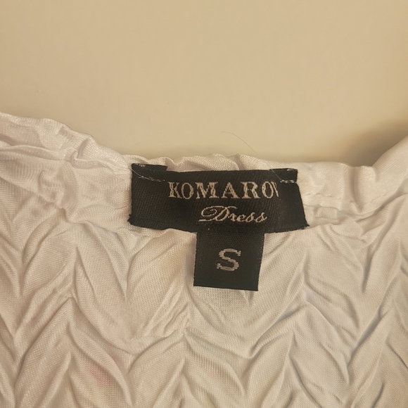 Komarov Tiered Flutter Sleeve Midi Dress  Periwinkle Bloom Size Small Floral - Picture 10 of 10